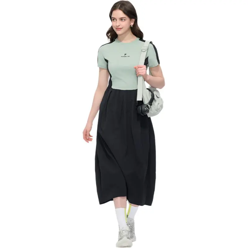 FILA FUSION FOBFUSION LIFE SS25 Short Sleeved Dresses Women's Navy Gray Green GN-1