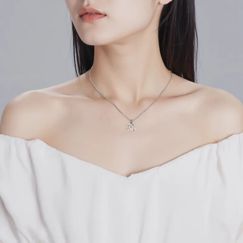 CHANEL 2011 Crystal-embellished Cc Pendant Necklace-2