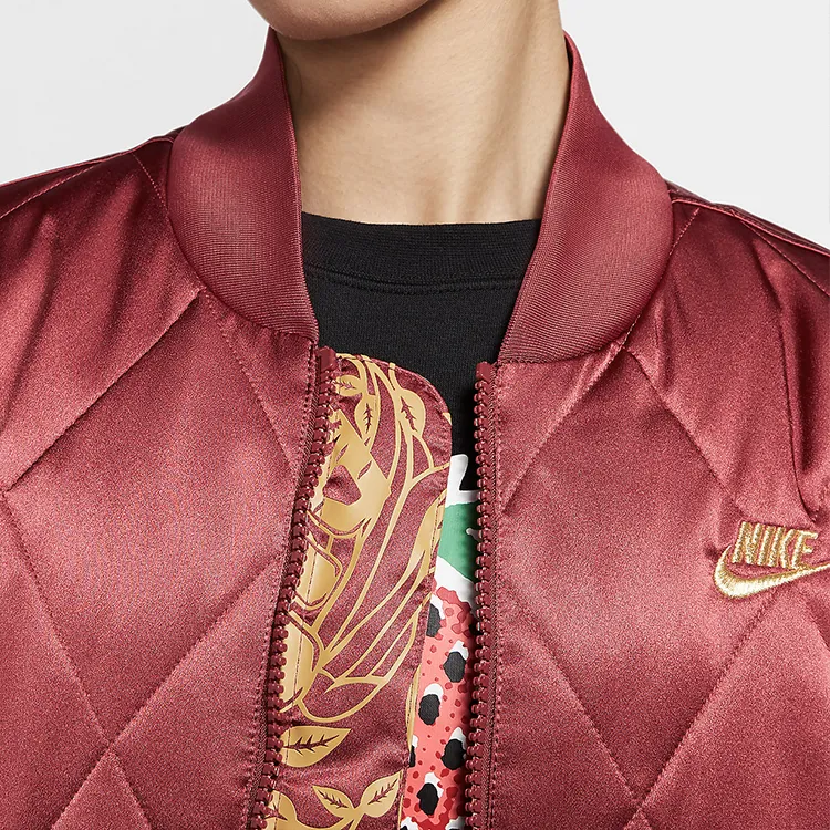 Nike Puffer Jackets Women's Fir Wood Red-4