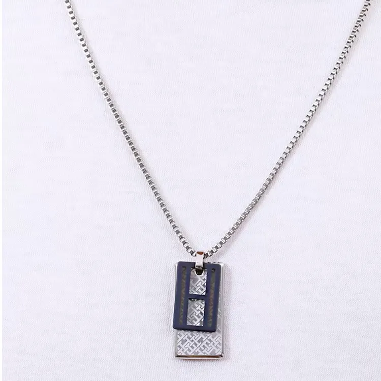 Tommy Hilfiger Stainless Steel Necklaces Men's Silver-2