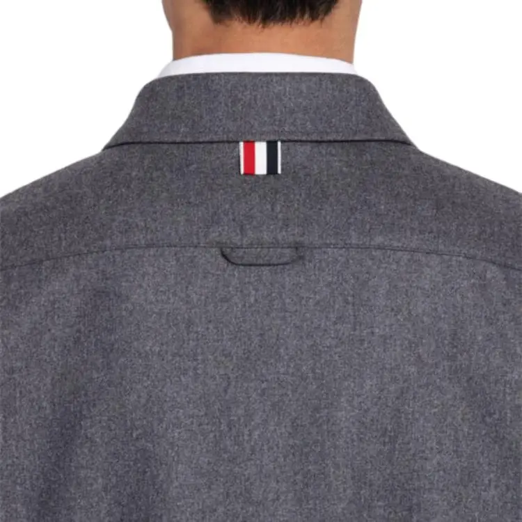 THOM BROWNE Logo patch Shirt Jacket-4