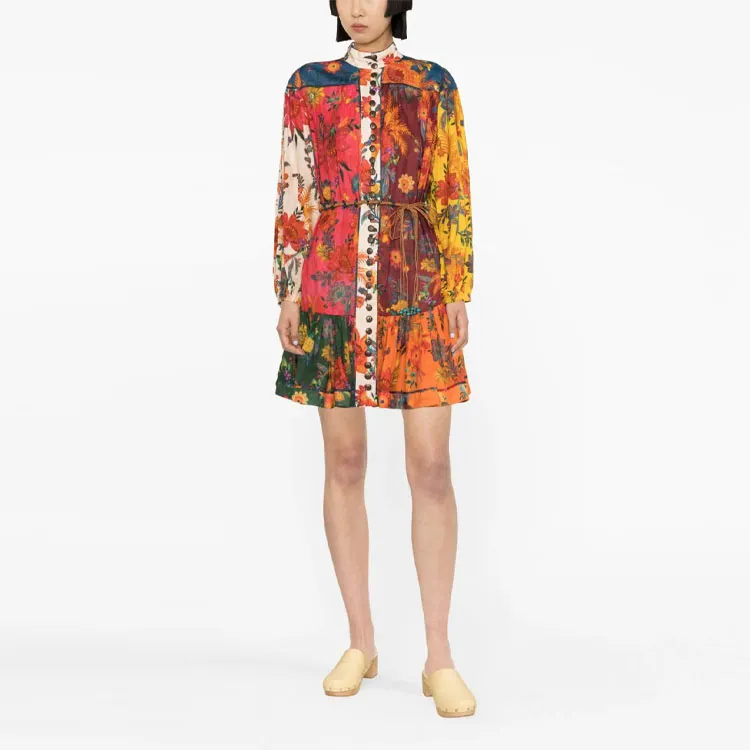 Zimmermann Floral-print Belted Mini Dress-1