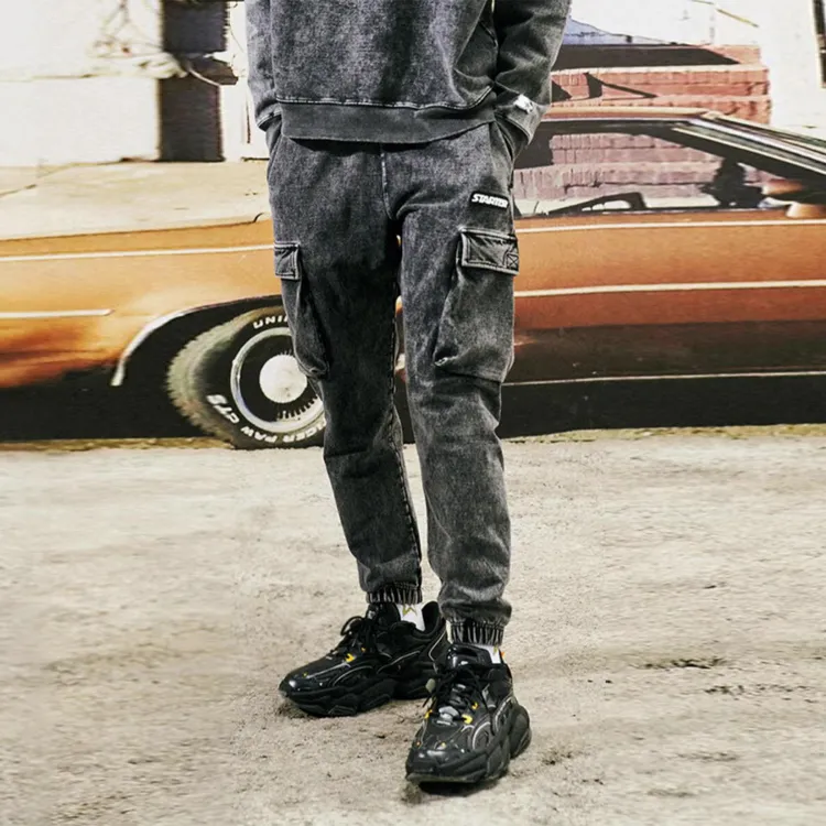 STARTER Knitted Sports Pants Unisex Dark Gray-4
