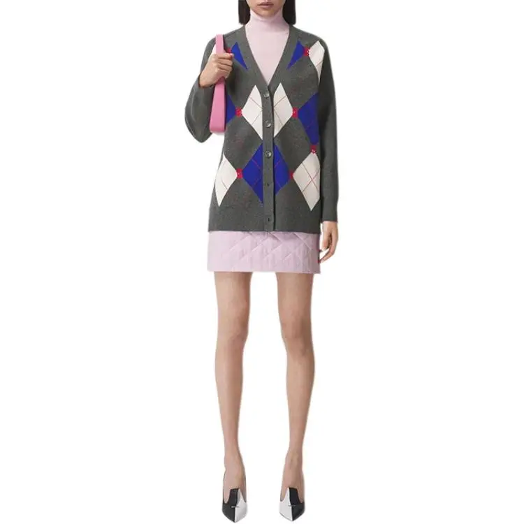 Burberry Cashmere Sweater Women's Gray-1