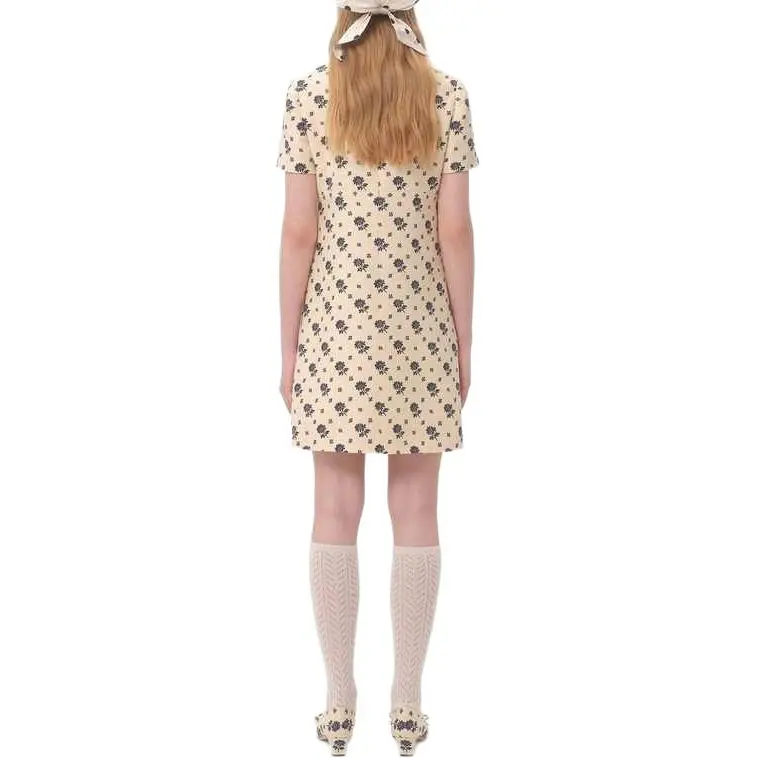Valentino Crepe Couture Papier Floral Mini Dress-3