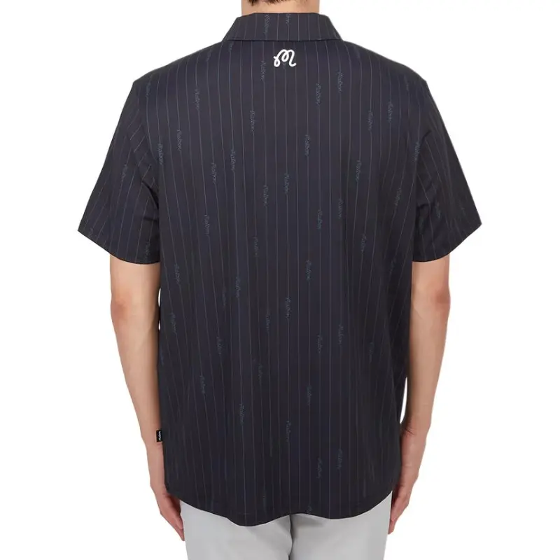Malbon Golf Polo Shirt Men's Gray Black-1