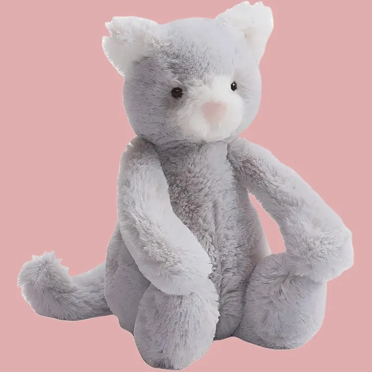 JELLYCAT Bashfuls Kitten Small Size Compatible For Above 3 Years Old Audience Dolls Plush Doll 18cm High-1
