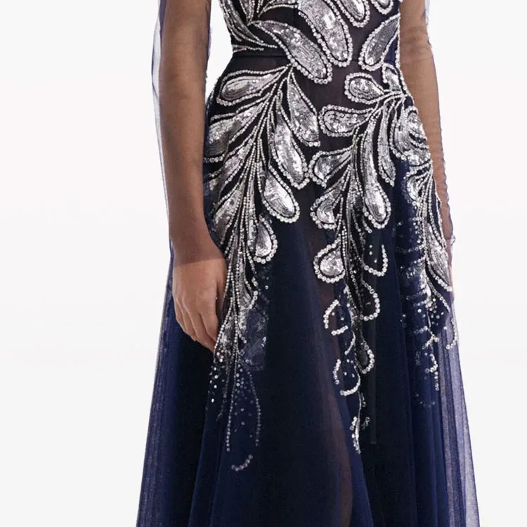 Oscar De La Renta Fern Crystal-embellished Tulle Dress-4