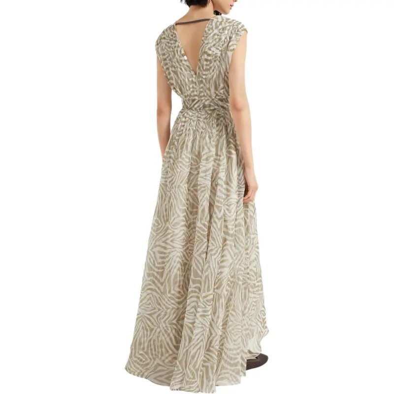 Brunello Cucinelli Printed Silk Dress-2