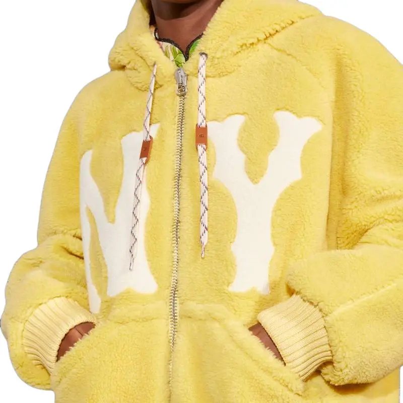 GUCCI X Mlb 2022 Shearling Jacket With Yankees Patch Light Yellow-1