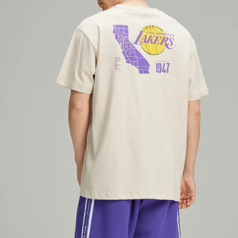 NBA T-Shirt Unisex Light Gray White-4