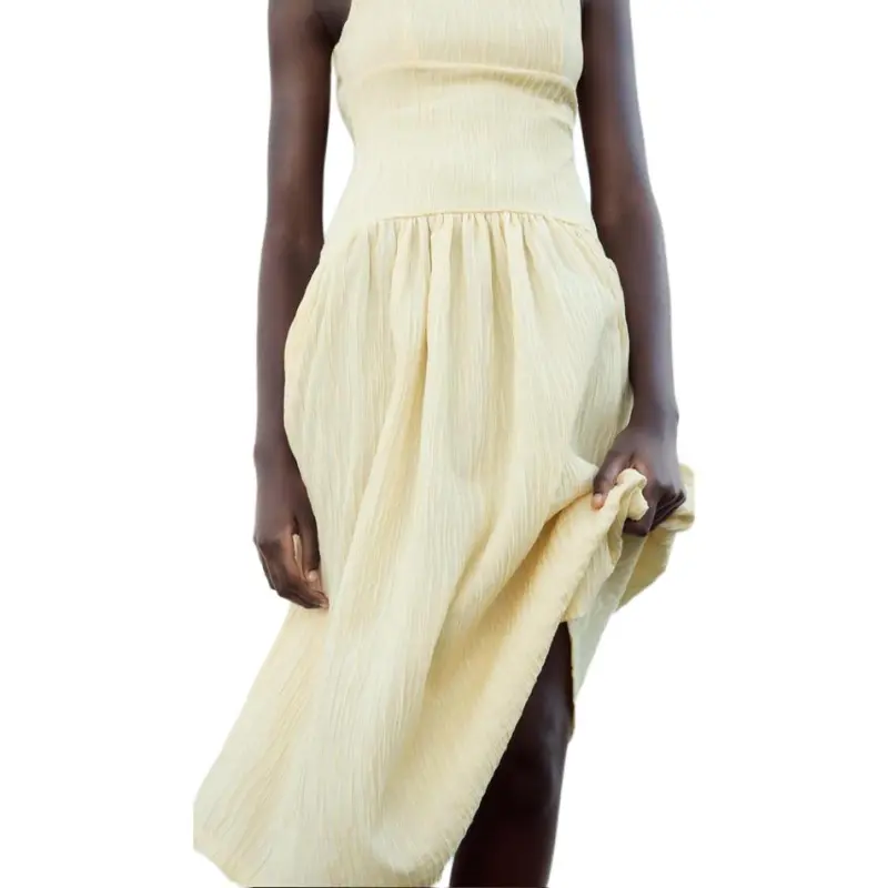 ZARA Slip Dress Women's Blue Vanilla-5