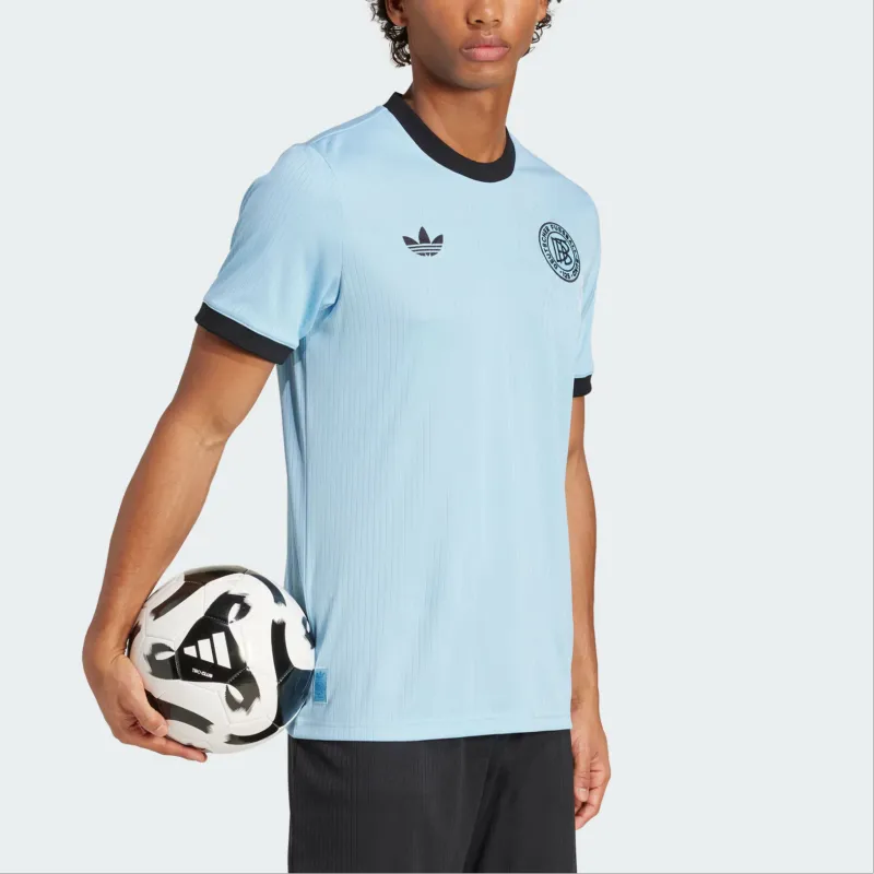 Adidas Originals ANNIVERSARY Soccer Jersey Men's Clear Blue/Black-4