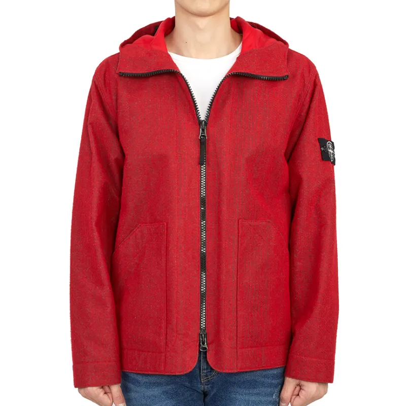 STONE ISLAND Logo Patch Hooded Jacket-4