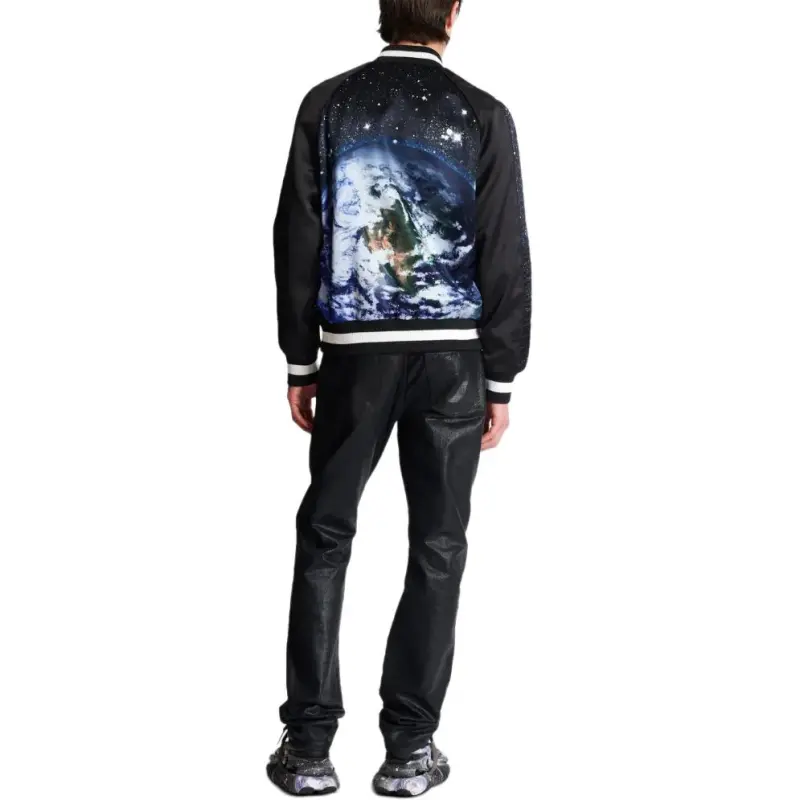 BALMAIN Earth & Stars Varsity Jacket-3