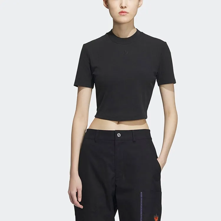 Adidas Originals Hot Girl Collection Home Of Classics Collection Crop Top Women's Black-1