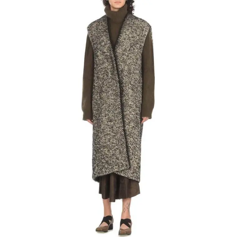 UMA WANG Middleton V Neck Sleeveless Coat-3