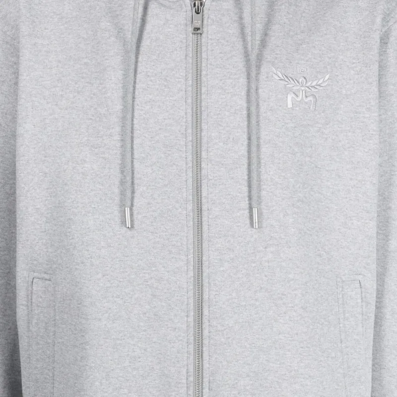MCM Essential Logo embroidered Zip up Hoodie-1