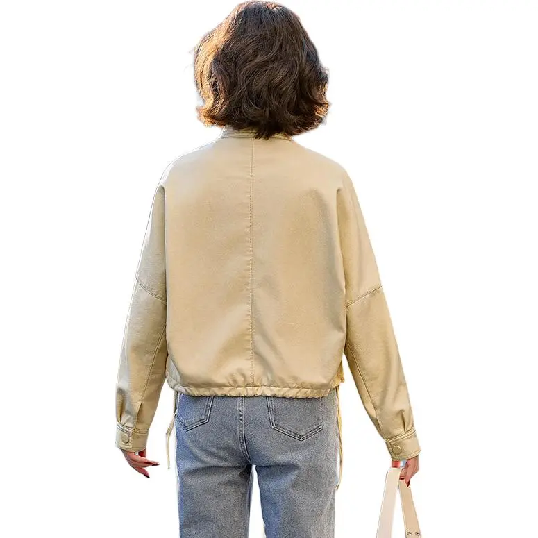 Yi Mengyuan Leather Jacket Women's-4