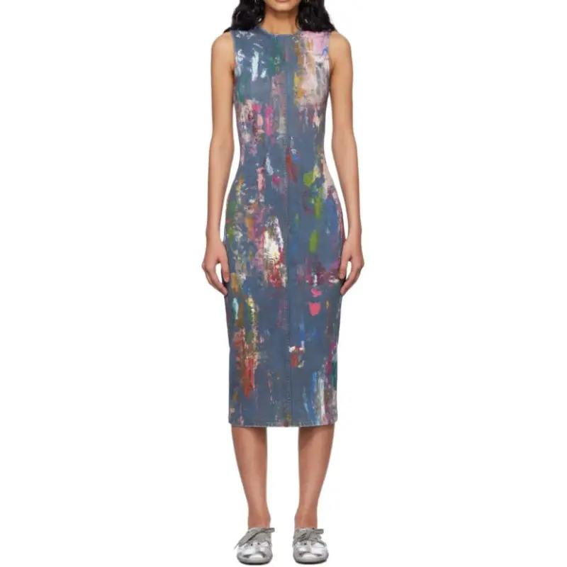 Acne Studios Sleeveless Dress Women's Blue-4
