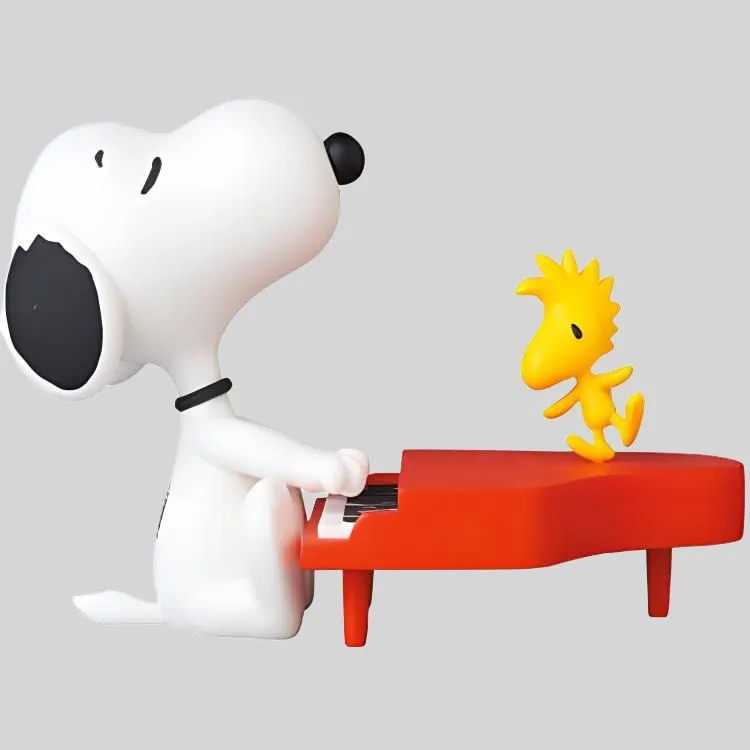 Medicom Toy Snoopy Peanut Comic Collection 13 UDF Code 683 Piano Chibi Figures-1
