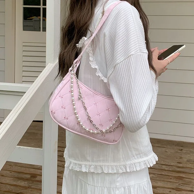 OTA PU Shoulder Bag Crossbody Bag Regular Women's Ecru Pink Black-2