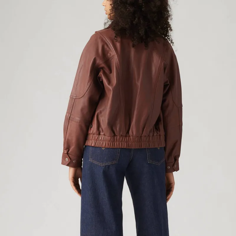 Levi’s Leather Jacket Women's Dark Brown-4