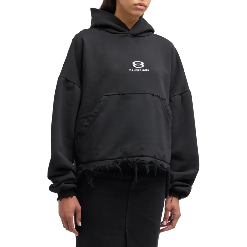 Balenciaga FW23 Sweatshirt Loose Fit Style Unisex Black-2
