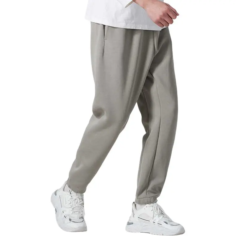 Adidas Knitted Sports Pants Men's Gray-3