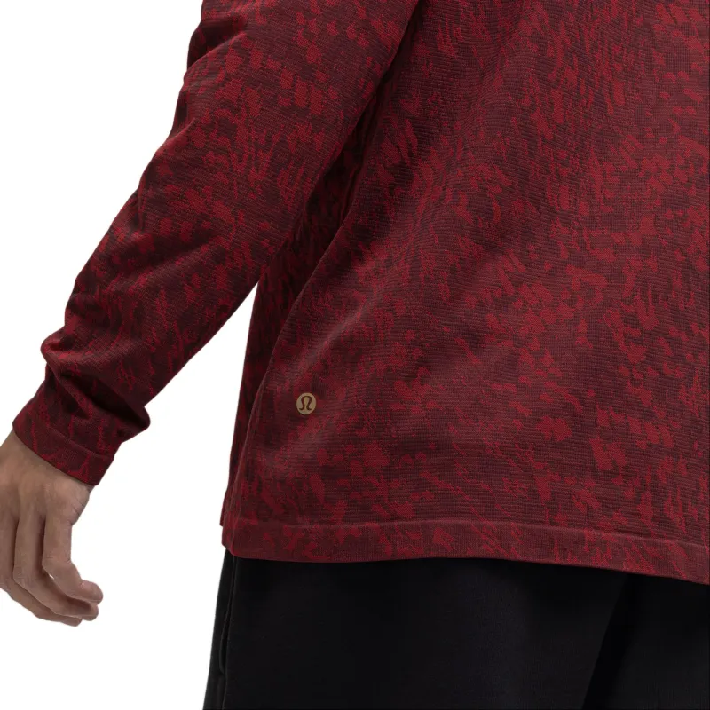 Lululemon Metal Vent Tech Silverescent™ Fabric T Shirt Men's Dark Red-4