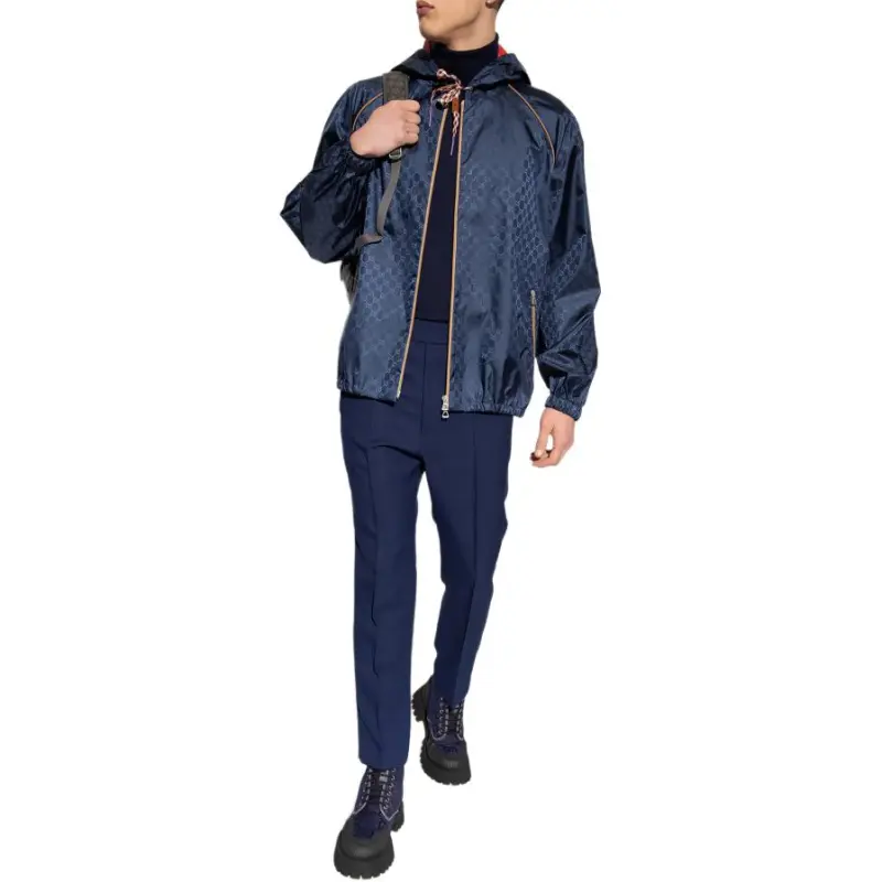 GUCCI Gg Supreme Jacquard Zipped Jacket-1