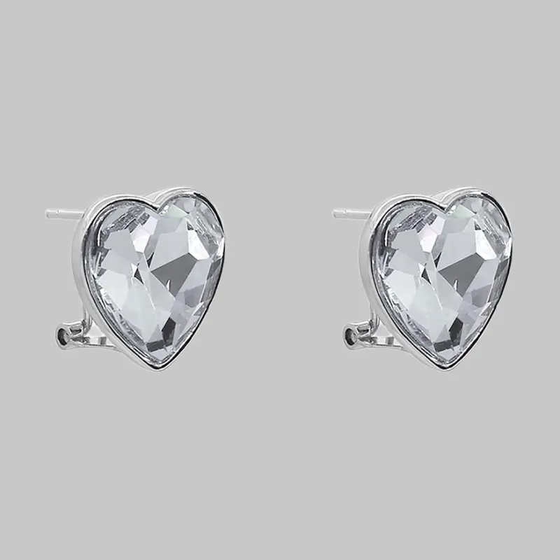 FANGFANGMARCEAU Gold Plated Karat Gold Czech Diamond Earrings Unisex-1