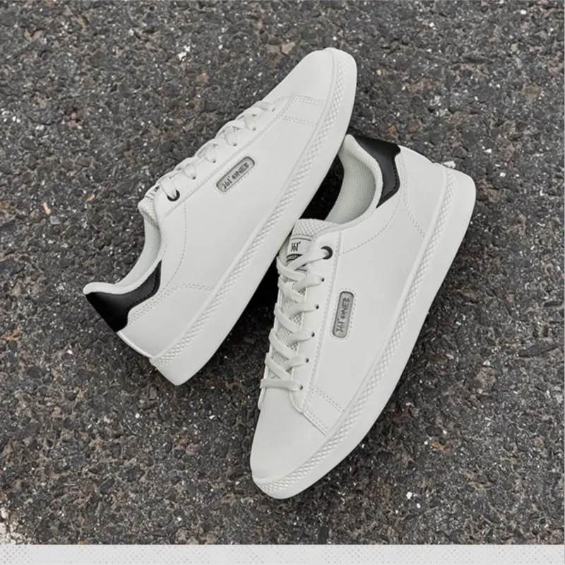 361° Non slip Breathable And Wear resistant Low Top Skateboard Shoes Women's White Black-2