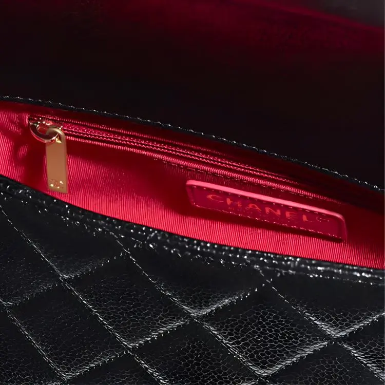 CHANEL Classic Flap CF Coin Collection Grain Embossed Calfskin Flap Bag, Shoulder Bag, Crossbody Bag Women's Black-2
