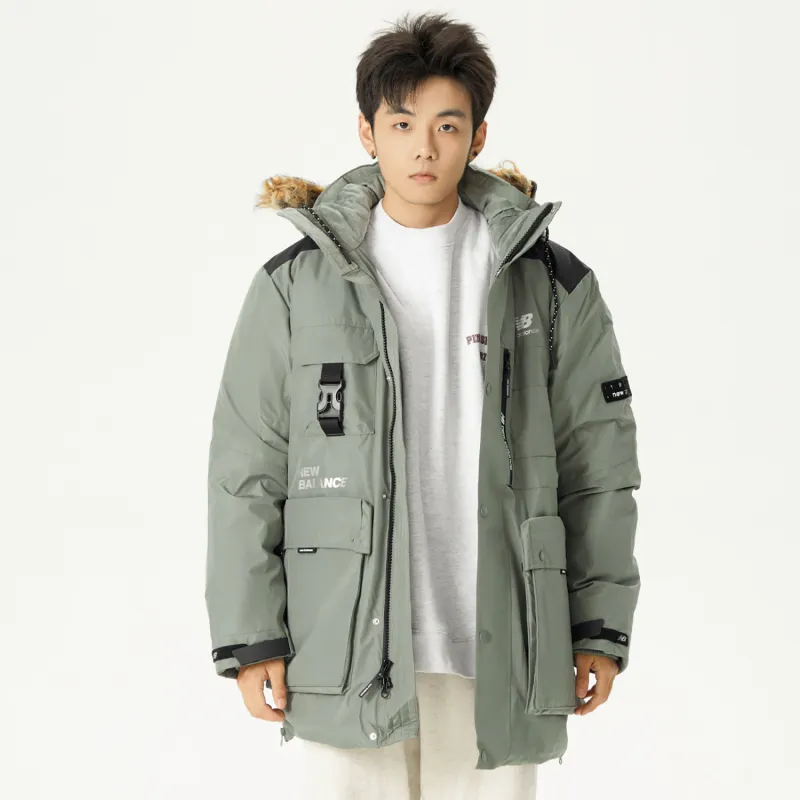 New Balance Down Jacket Men's Dark Olive Green-6