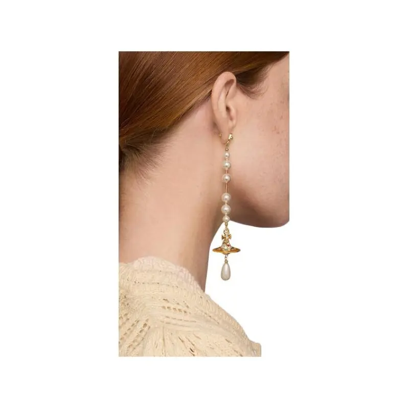 Vivienne Westwood Orb Embellished Drop Earrings-3
