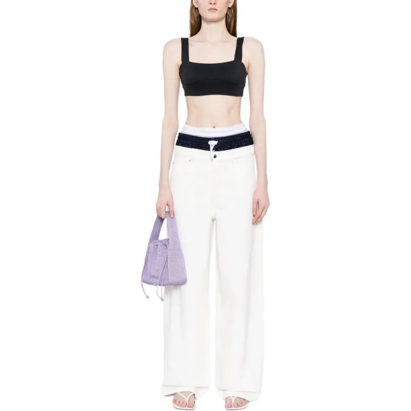 Alexander Wang Tri layer Wide leg Jeans-4