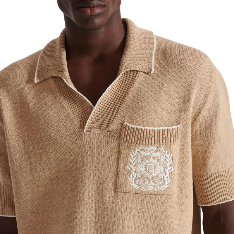 BALMAIN Embroidered Polo Shirt-6