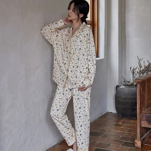 DAMOS·LOVE Pajama Set Women's Apricot-4