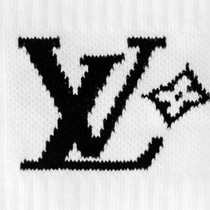 LOUIS VUITTON SS25 Mid Calf Socks Men's 1 Pack White-3