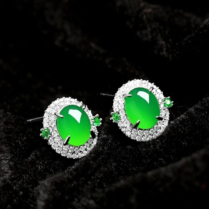 Grace Chalcedony Stud Earrings Women's-3