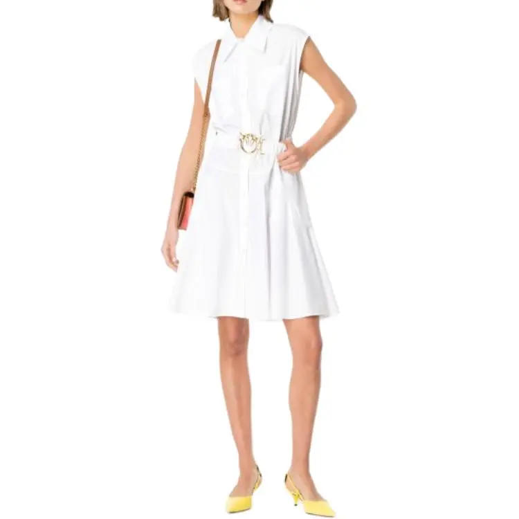 PINKO Sleeveless Dress Women's White-2