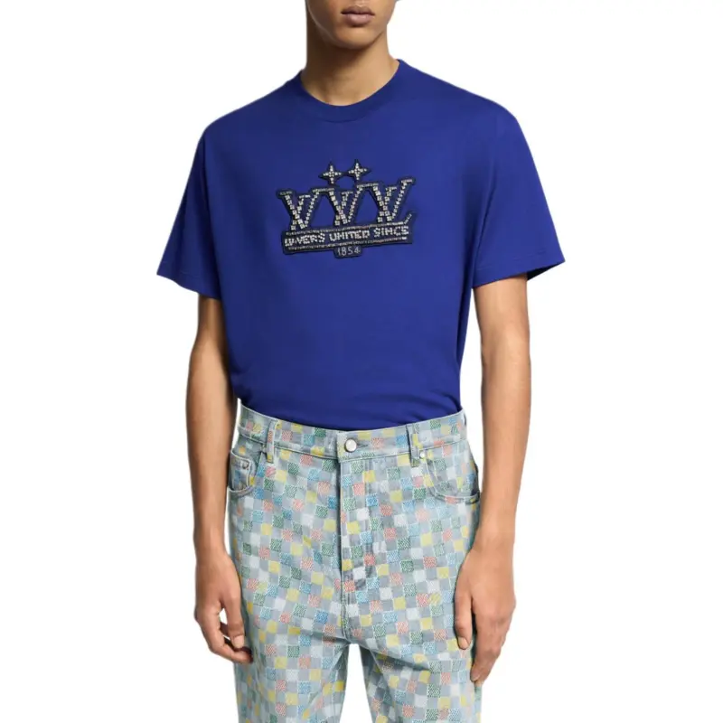 LOUIS VUITTON Embellished Cotton T Shirt-3