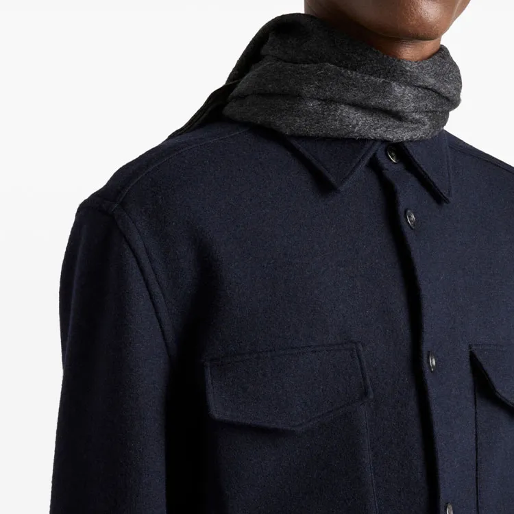 PRADA Triangle logo Wool Shirt-5
