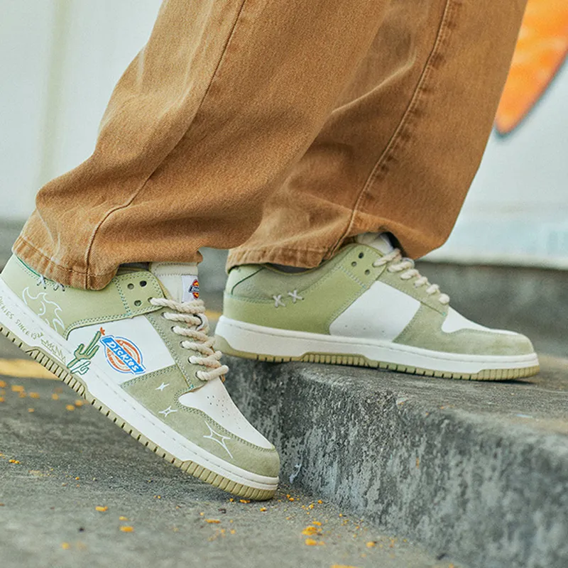 Dickies Abrasion Resistant Lightweight Slip Resistant Low Top Skateboard Shoes Men's Avocado Green-5