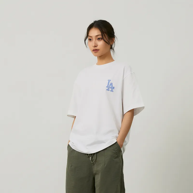 MLB Base Logo T Shirts Unisex Ecru-3
