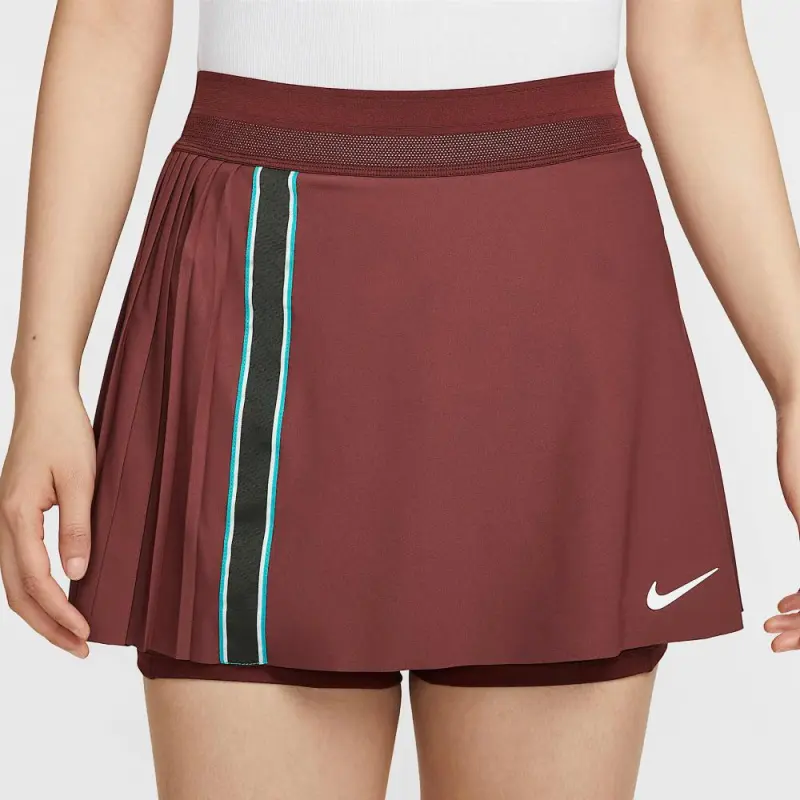 Nike Court SlamDri Fit SS25 Casual Short Skirts Women's Dark Team Red/Dark Red/White Color-2