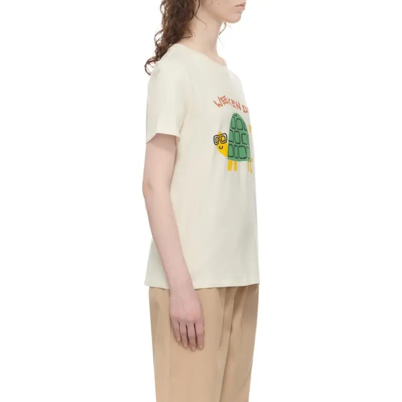WEEKEND MaxMara Graphic Printed Crewneck T Shirt-5