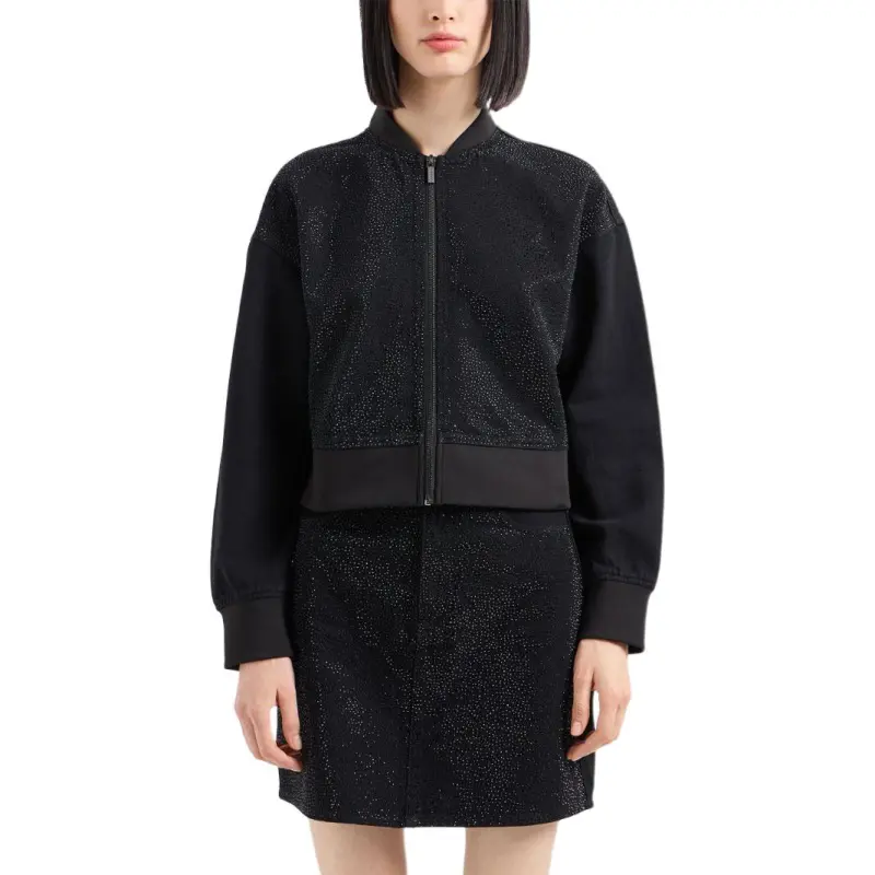 ARMANI EXCHANGE Rhinestone Zipped Jacket-1