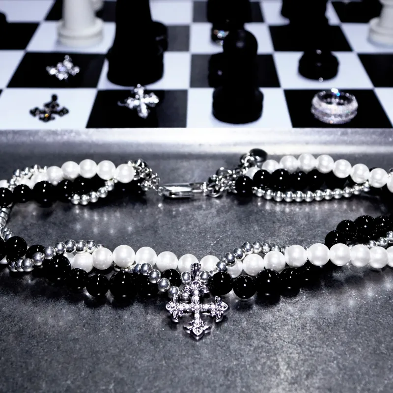 NothingButMini Pearl Agate Zircon Necklaces Unisex-4